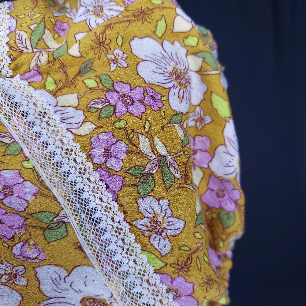Intimately Free People Slip Dress Medium All I Wanted‎ Maxi Floral Empire Slit